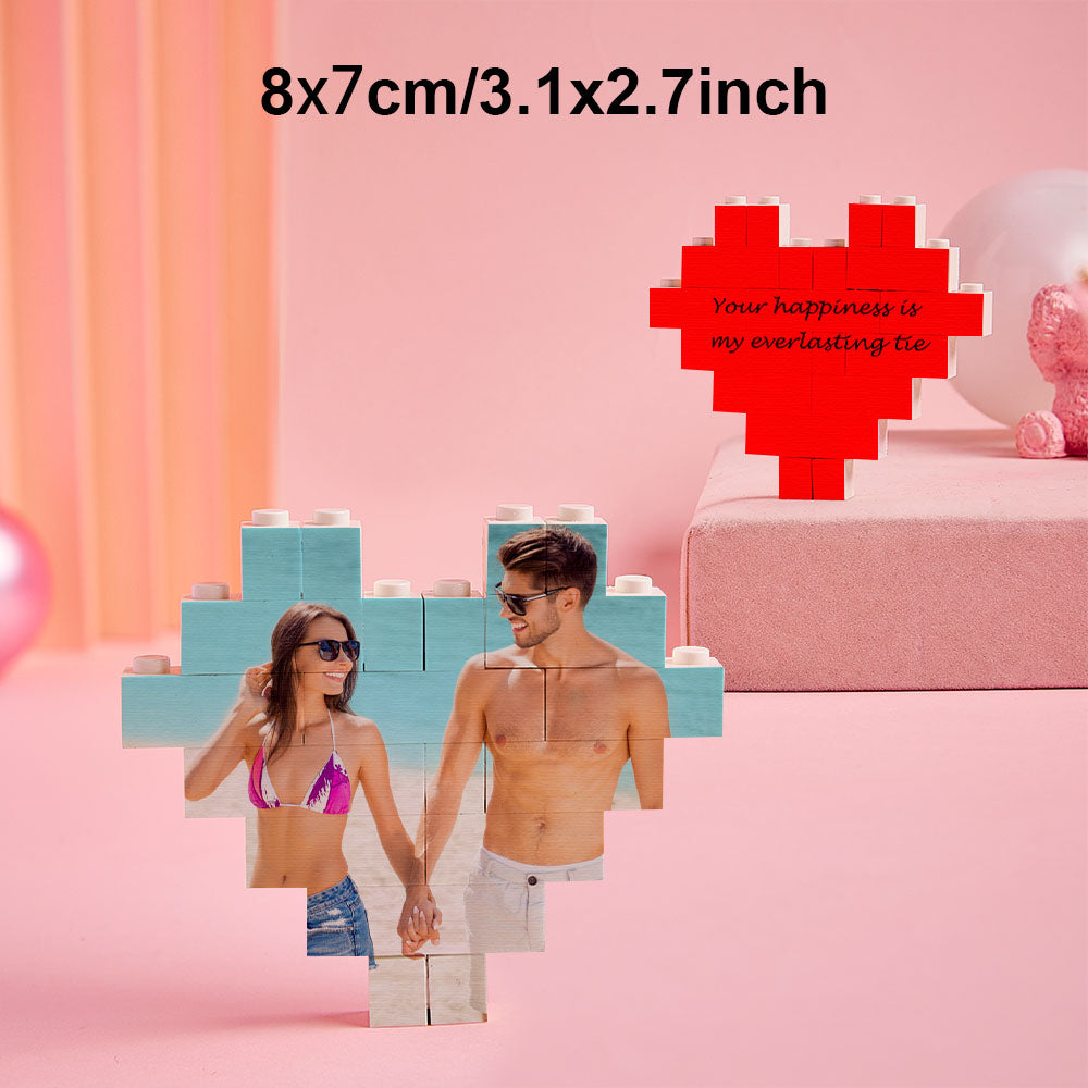 Custom Block Puzzle Personalised Photo Building Brick Multiple Shapes and Sizes Gift for Lover - BuildingPuzzleAU